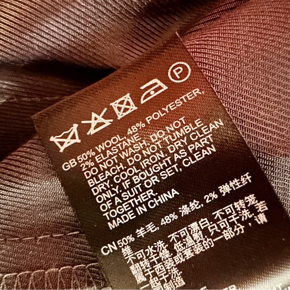 NWOT Reiss ‘Layton’ Slim Fit Wool Blend Suit Trousers in Grey Size 4 - Picture 11 of 16